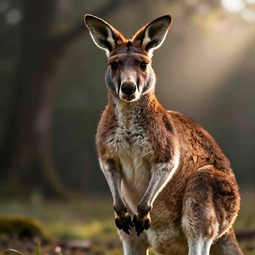 Surrealist Vigilant Kangaroo Portrait