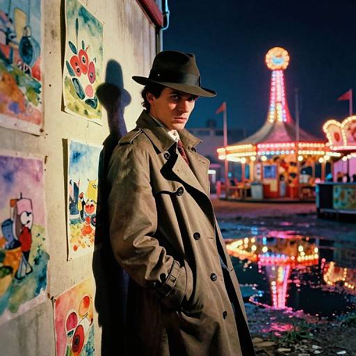 Vintage Film Noir Bug's-Eye View