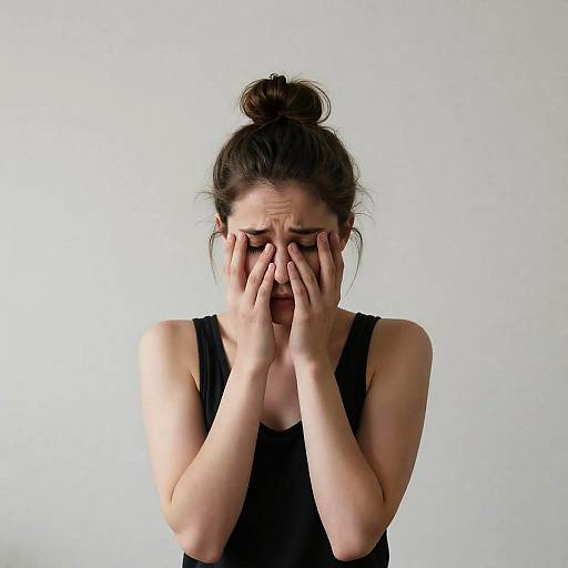 Emotional Tween Girl with Bun