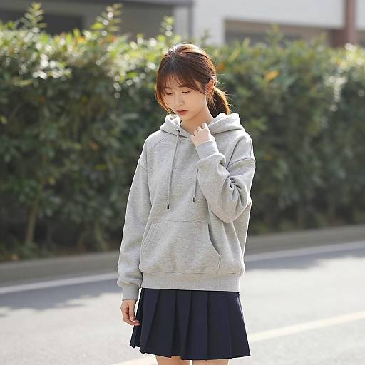 Portrait of Asian Woman in Casual Attire