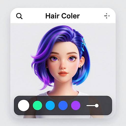 Futuristic 3D Hair Color Changer