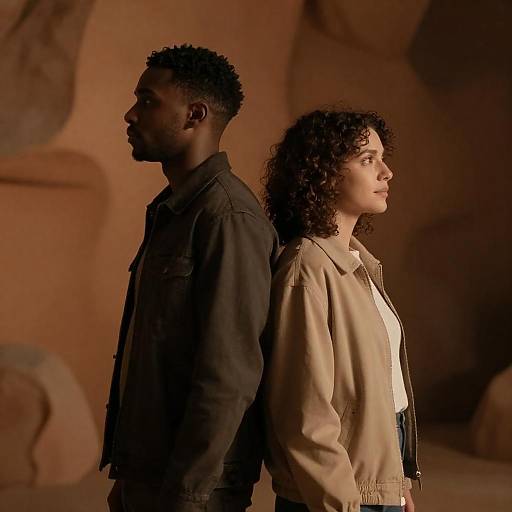 Back-to-Back Portrait in Cave Ambiance