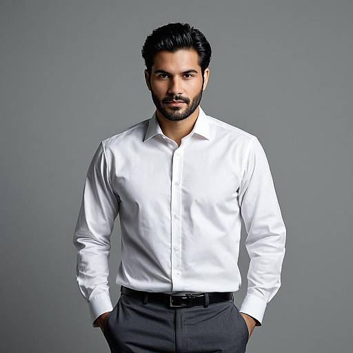 Man in White Formal Shirt