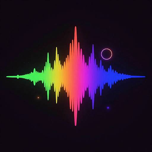 Futuristic Neon Soundwave Playlist Cover