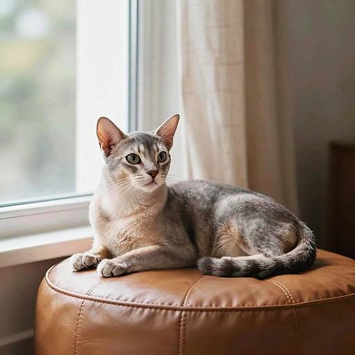 Elegant Abyssinian Cat in Cozy Setting