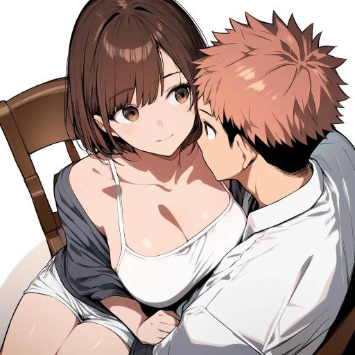 Playful Duo: Yuuji and Girl in Focus