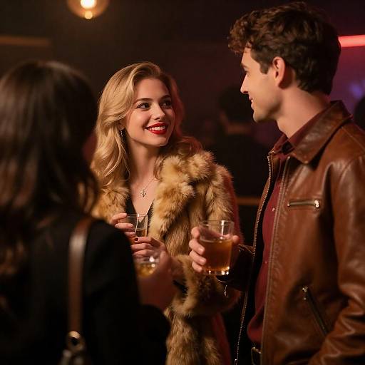 Blonde in Gold Fur, Nightclub Glow