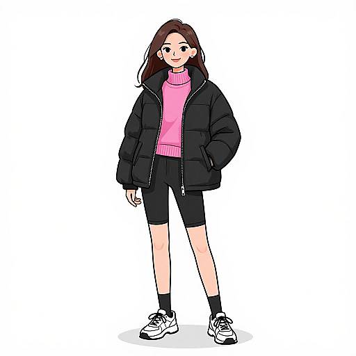 Smiling Woman in Stylish Streetwear