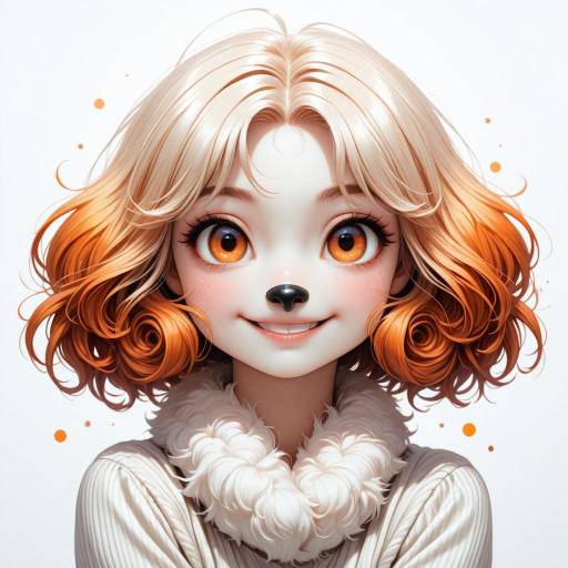 Joyful Cartoon Poodle Digital Illustration