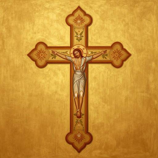 Orthodox Cross with Floral Symmetry