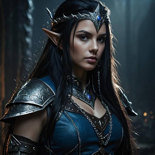 Dark Fantasy Elf Woman Portrait