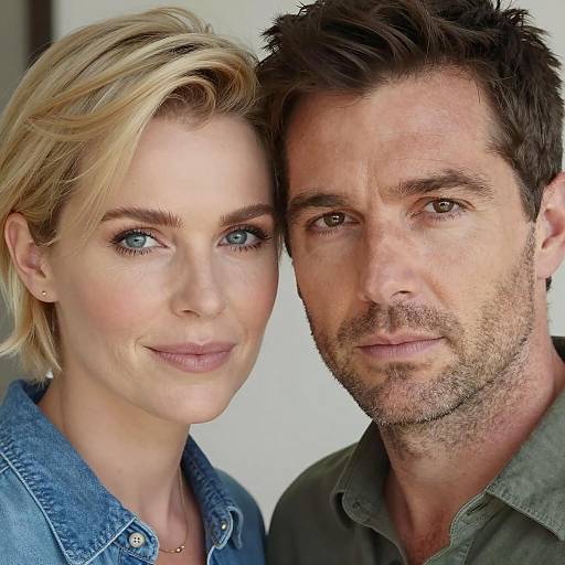 Intimate Close-Up of a Couple