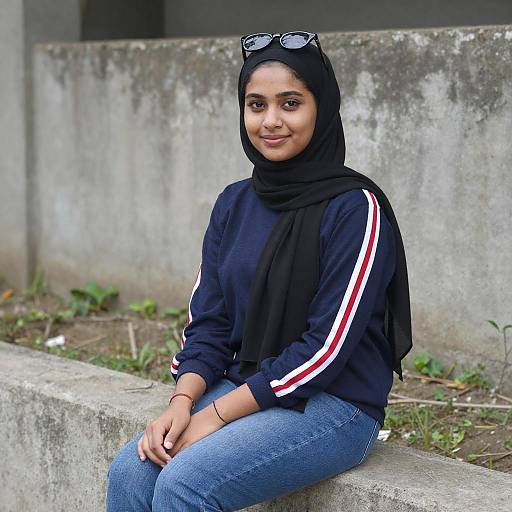 Young Woman in Casual Urban Setting
