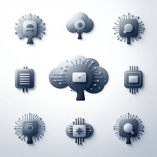 AI-Inspired Tech Clipart Graphics