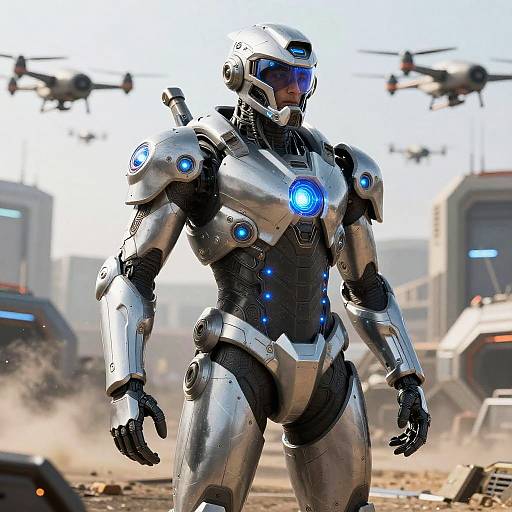 Futuristic Nanomaterial Battle Suit