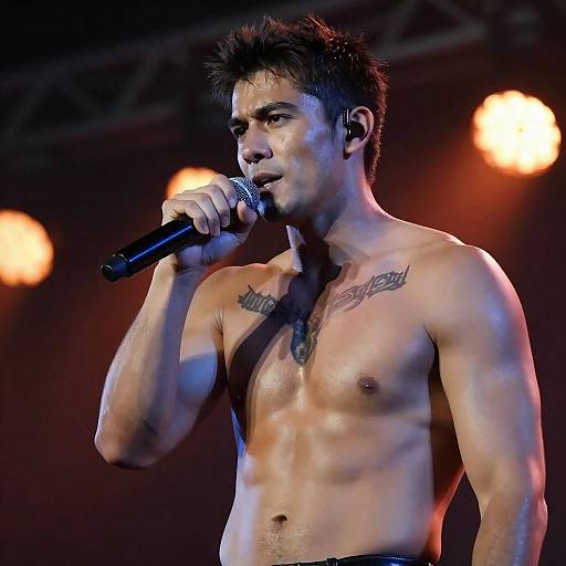 Intense Portrait of a Muscular Man