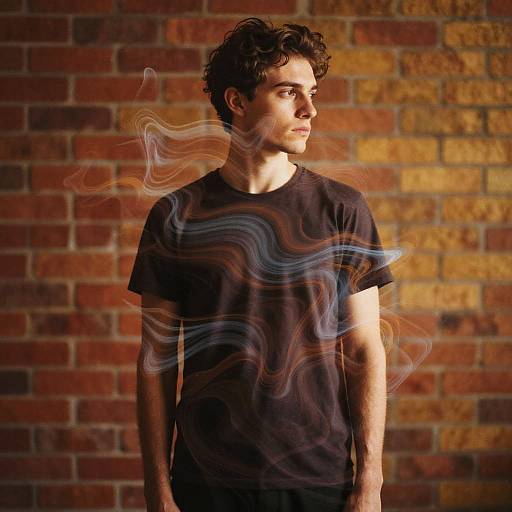 Masculine Surrealist Flowing Portrait