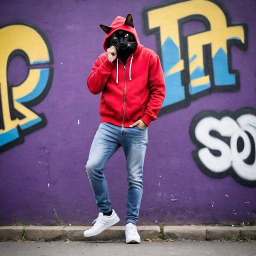Playful Dog in Red Hoodie Adventure