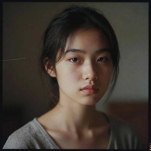 Ethereal AI Portrait with Geometric Overlays