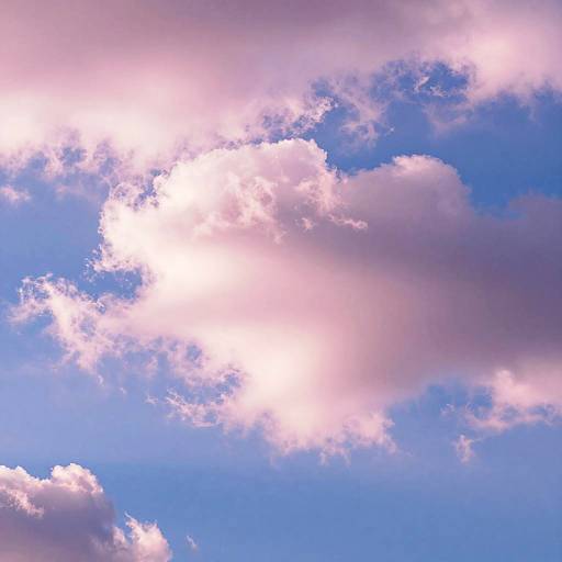 Dreamy Colorful Sky with Fluffy Clouds