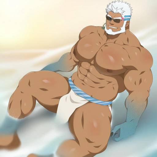 Illustration of Aegir (housamo), tokyo afterschool summoners in the style of Kagemusha