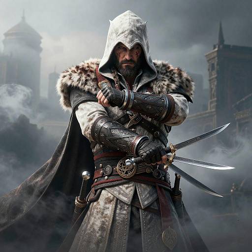 Weathered Veteran Assassin Cosplay Portrait