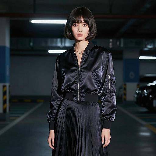 Textured Bowl Cut Fashion Editorial Shot