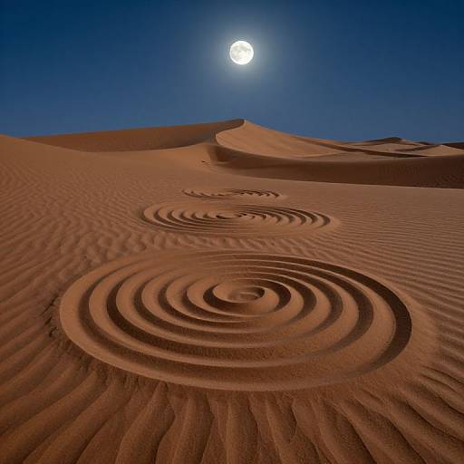 Luminous Moonlit Desert Mosaic