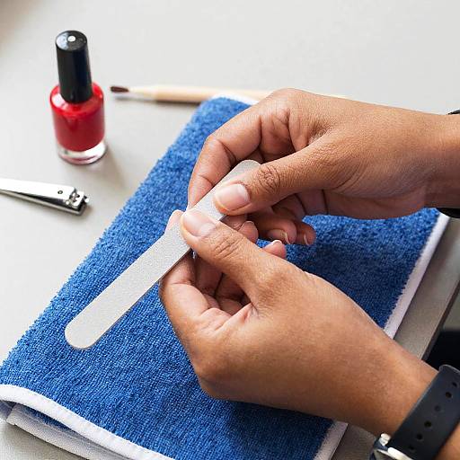 Close-Up Manicure Session Detail