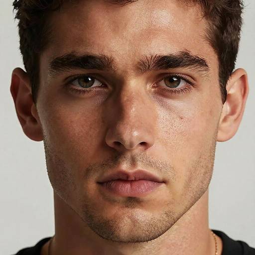 Realistic Male Portrait with Detailed Features