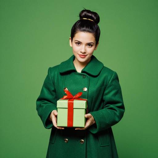Festive Girl in Green Christmas Costume