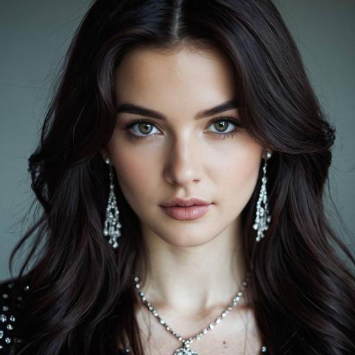 Realistic Portrait of a Girl with Jewelry