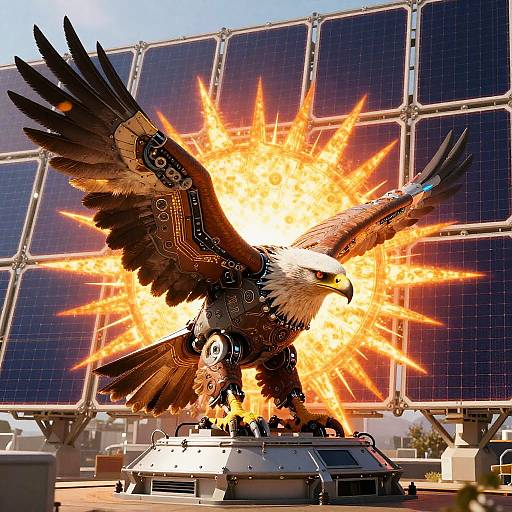 Futuristic Solar Flare Observatory Scene