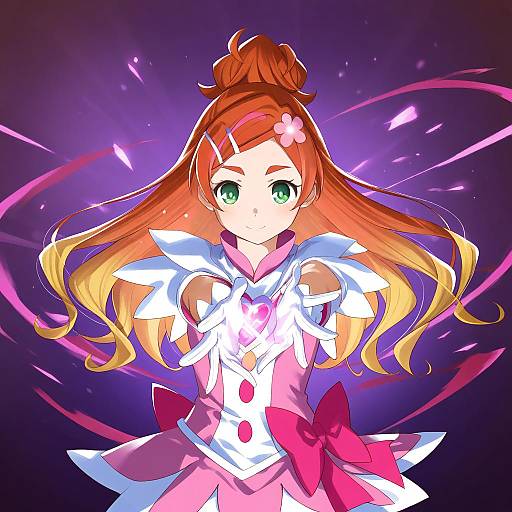 Illustration of Haruno haruka, precure in the style of Kasuga yukihito