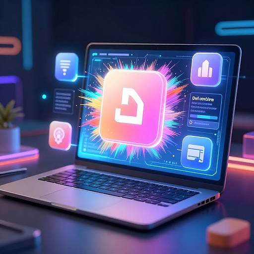 Futuristic AI Art Interface