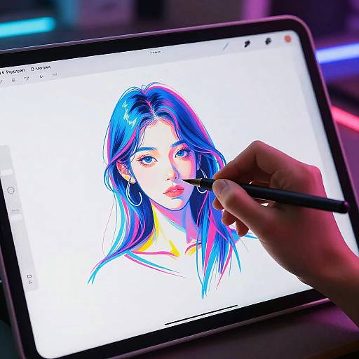 Interactive Cyberpunk AI Drawing Canvas