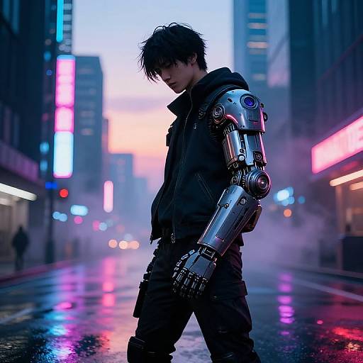 Takeba in Neon Cyberpunk City