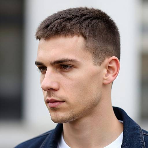 Realistic Portrait of European Man