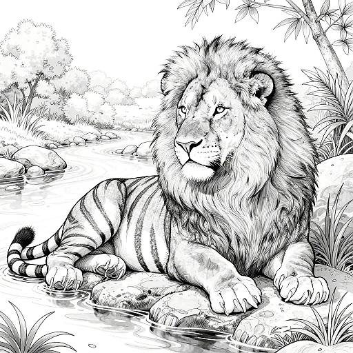 Serene Liger by Sparkling River