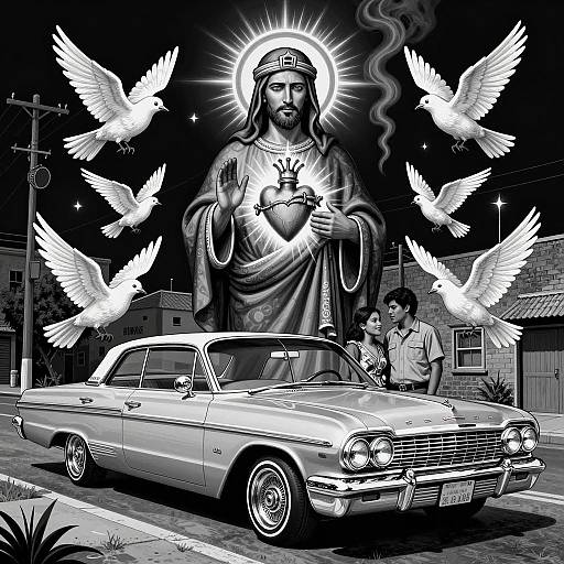 Saintly Guardian in Urban Lowrider Scene