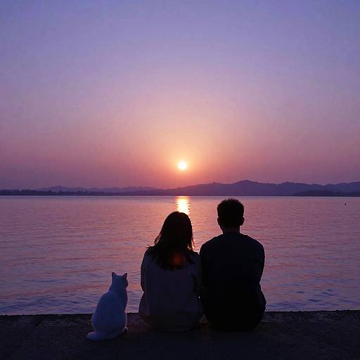 Romantic Sunset Charcoal Sketch