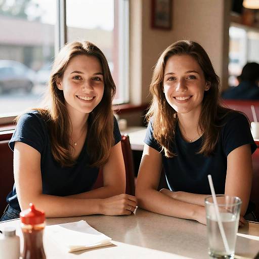 Cheerful Moment at the Diner