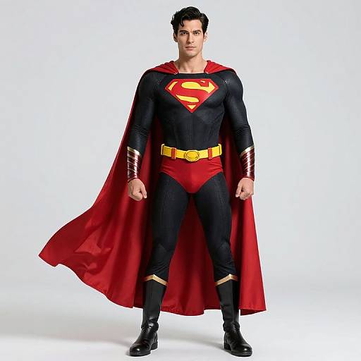 Male Superhero in Red and Black