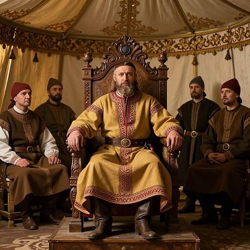 Majestic Khmelnytsky Cossack Leader Portrait