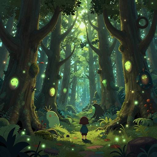 Mystical Twisting Forest Illusion