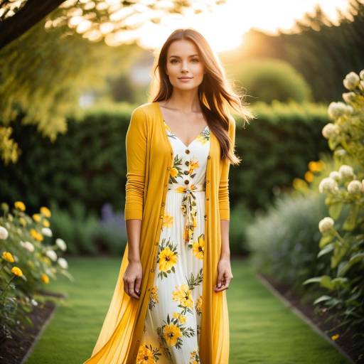 Serene Garden Portrait at Golden Hour