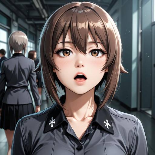 Maho Nishizumi in Kuromorimine Uniform