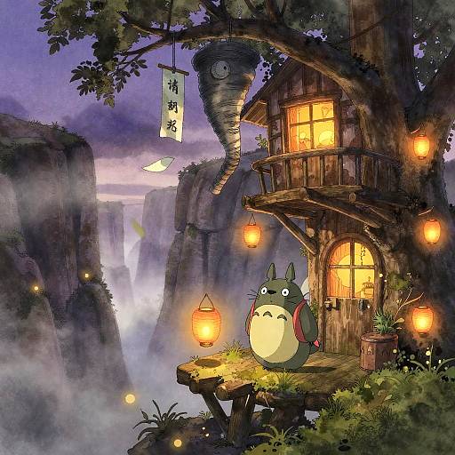 Spirited Away-Style Tornado Treehouse