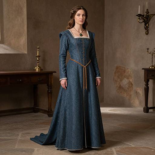 Medieval Woman in Traditional Dress