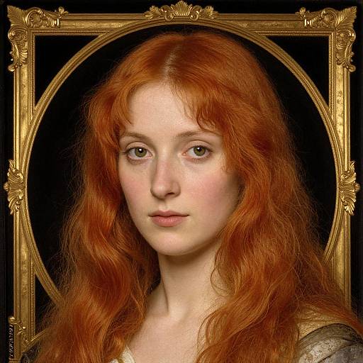 Pre-Raphaelite Woman with Red Hair